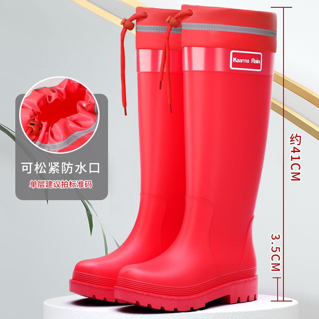 Goodlooking rain shoes women's fashion out short rain boots thicksoled nonslip waterproof shoes