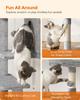 FEANDREA PCT162W01 Cat Scratching Post with Soft Cover Grey Blue