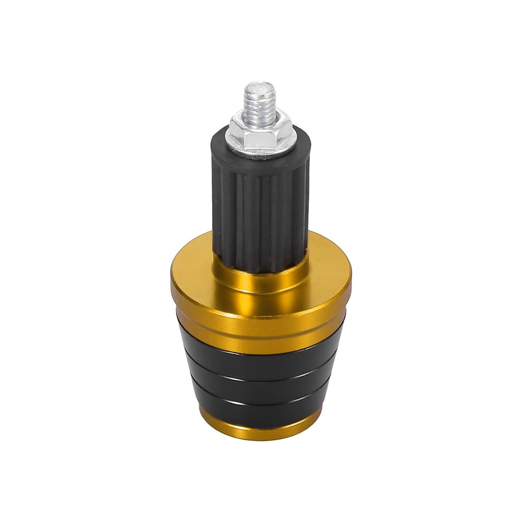 Motoforti Заглушки на руль, Заглушки для концов руля, Противоскользящие, Универсальные ручки для мотоциклов, 18 мм, Золотистый тон, 2 штуки