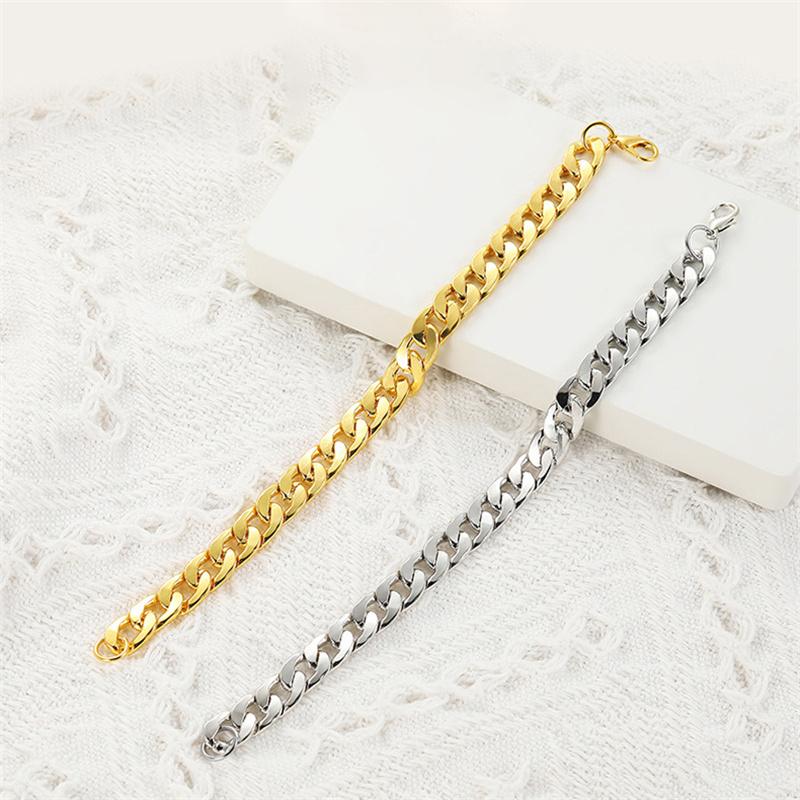 Personalized Hip Hop Fashion Titanium Steel Women's Bracelet Wristband Cuban Chain Accessories