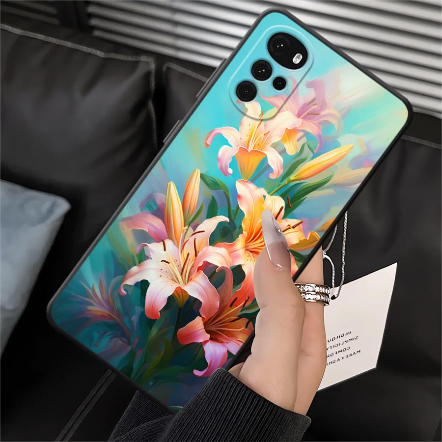 Чехол для Motorola Moto G50 G53 G30 G60s G51 G73 G52 Edge 20 Pro 30 Lite G71 G32 G22 Edge40 Чехол для телефона Простой Цветок