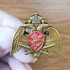 1PC Russian National Emblem Metal Pin Classic Double Eagle Brooch Retro Patriotic USSR Accessory