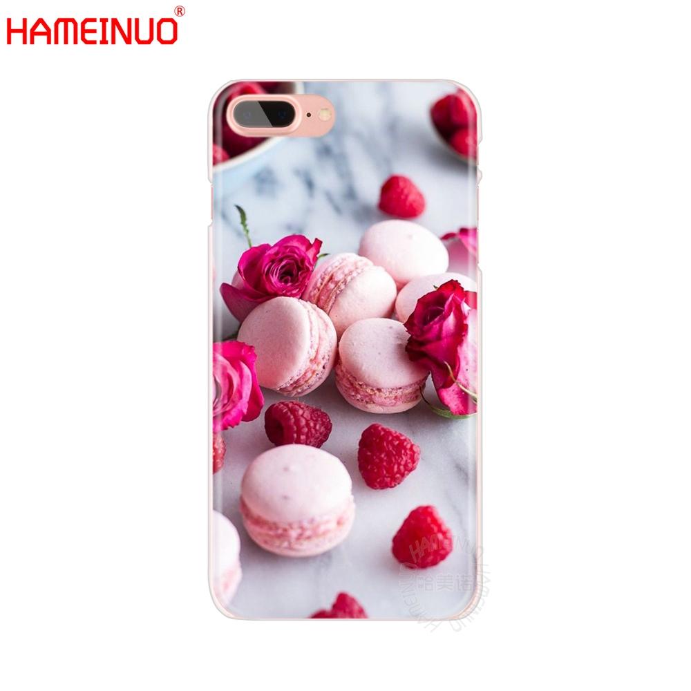 HAMEINUO Food for Macarons Biscuits Cell Phone Cover Case for Iphone X 8 7 6 4 4s 5 5s SE 5c 6s Plus