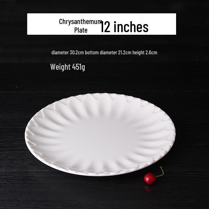 Qianxing A8 White Melamine Dinner Plates