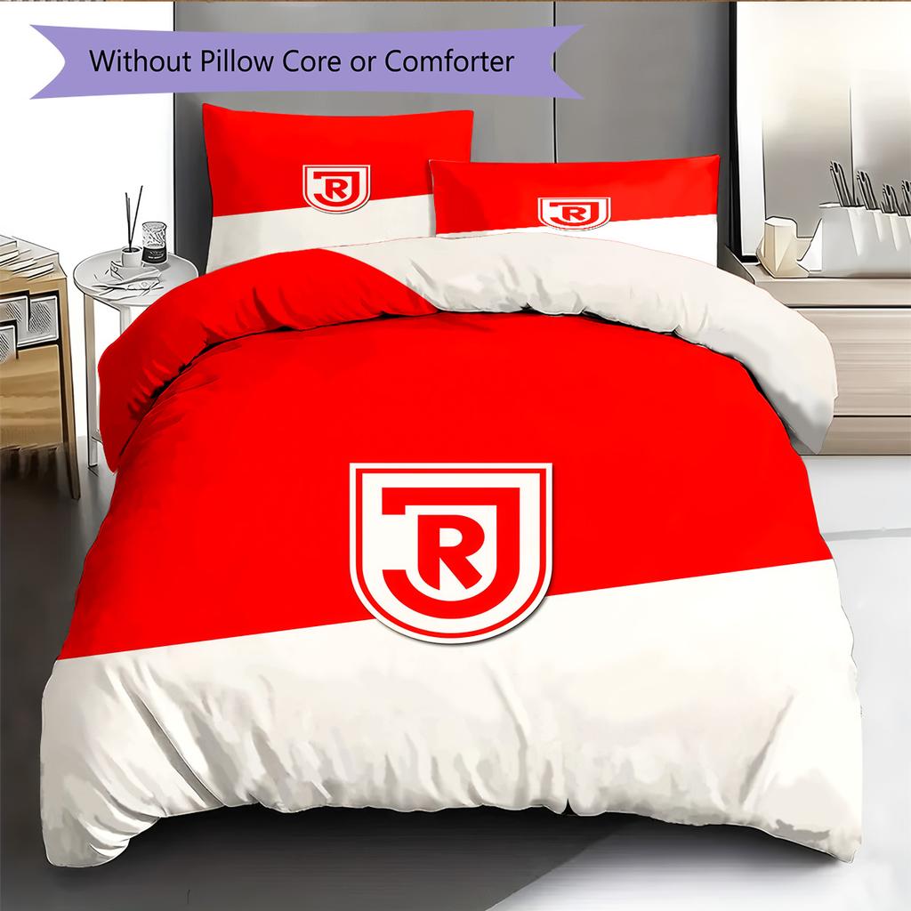 SSV Jahn Regensburg Pattern Bedding Quilt Set Home Decoration Gift (1 * duvet cover + 2 * pillowcase without core)