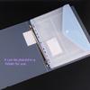 6Pcs A4 Clear Loose Leaf Binder Pockets 11 Holes Ring Document Folder with Snap Button