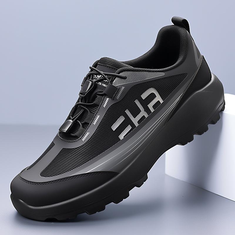 Ice silk fabric breathable men's shoes platform sports trendy shoes city light outdoor travel leisure hiking shoes