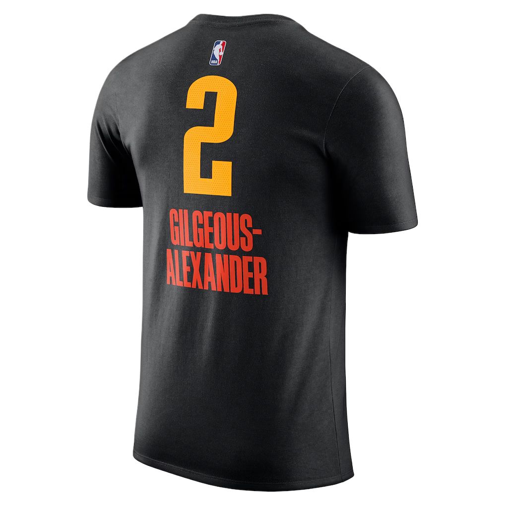 Nike Мужская футболка с круглым вырезом, короткий рукав, City Edition 2024/25, Oklahoma City Thunder, Шай Гилджес-Александр, Унисекс, HJ2783-011