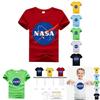 Классическая детская футболка НАСА с изображением космонавта и стильным дизайном с круглым вырезом