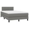 Maison Exclusive - Sommier à lattes de lit avec matelas gris foncé 120x190cm tissu