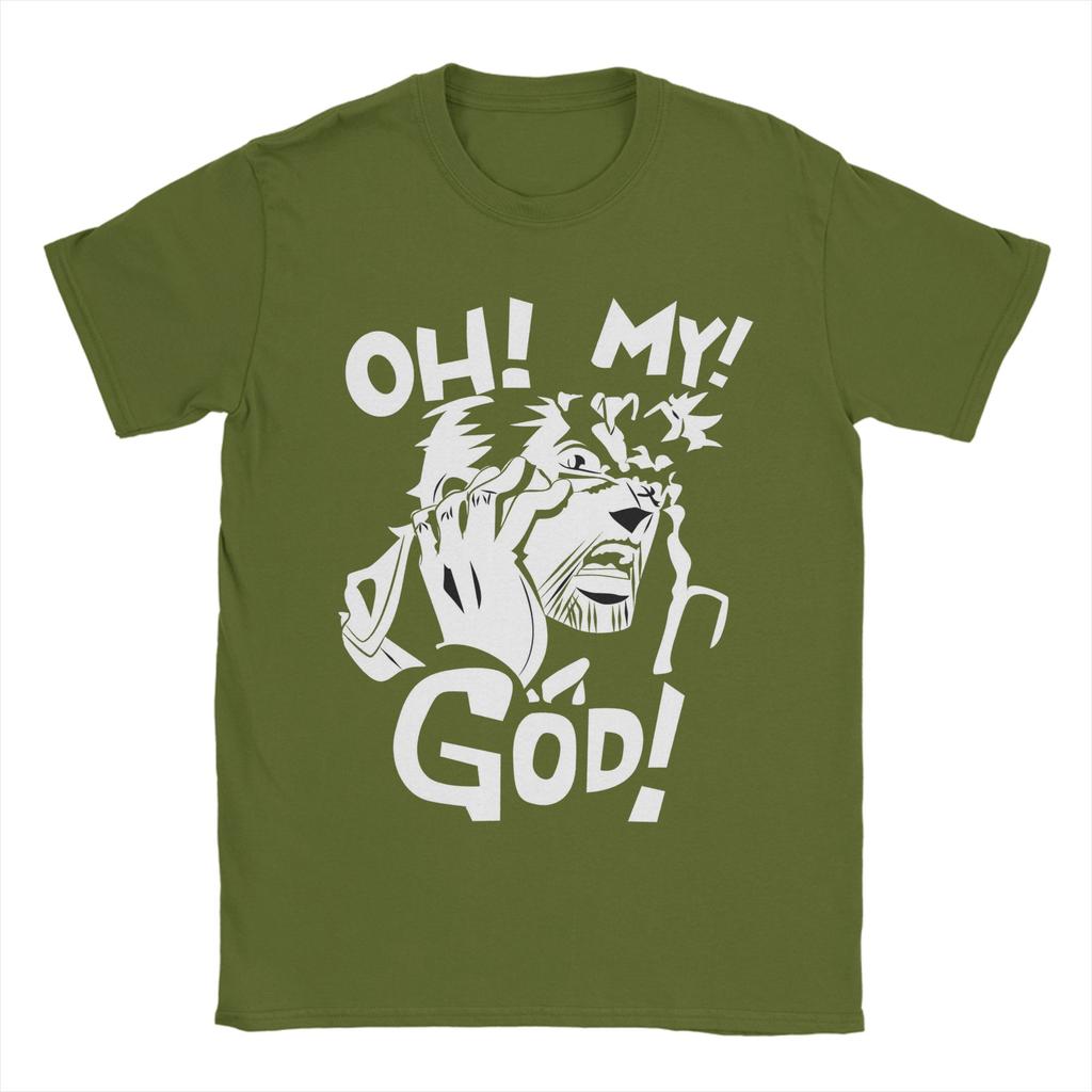Oh My God JoJos Bizarre Adventure T Shirt Unisexs Pure Cotton Awesome TShirts Round Collar Tees Short Sleeve Clothing Unique
