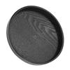 Round Shape Solid Wood Tray Black Color Tea Serving Tray Platter Wood Serving Tray  Restaurant Use