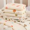 Cartoon Print Double Layer Crinkle Muslin Baby Swaddle Blanket