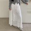 2025 Spring/Summer Bohemian Crochet Lace A-Line Long Skirt