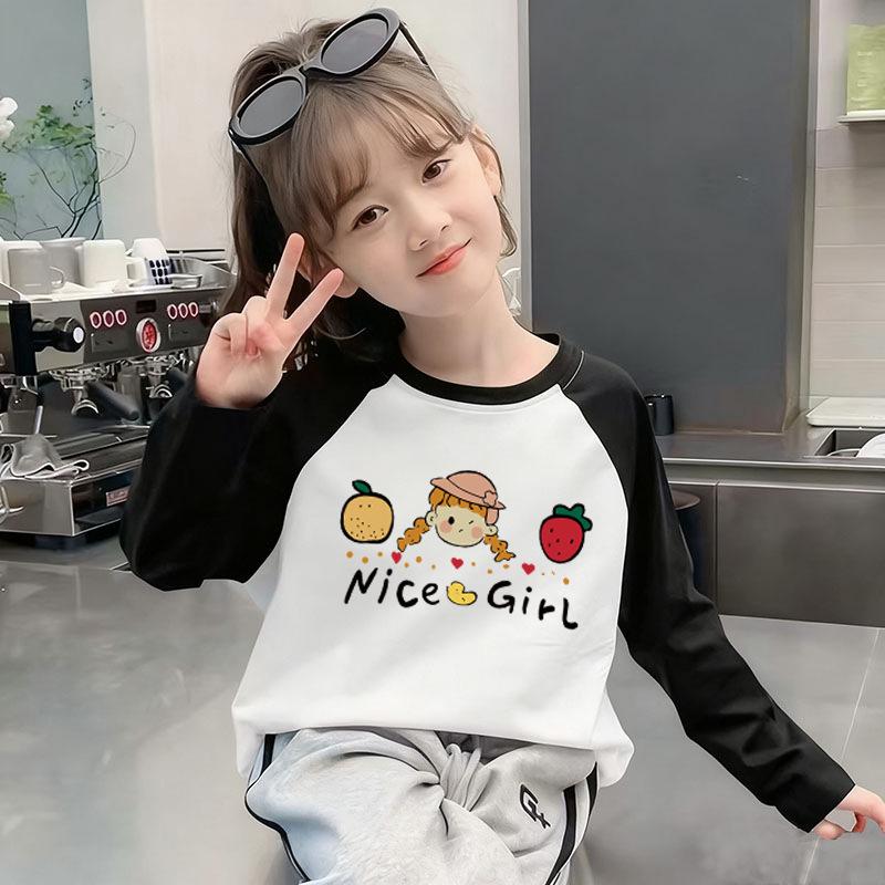 Children's Cotton Long Sleeve Cartoon T-Shirt - Boys & Girls Stylish Base Layer for Spring & Autumn