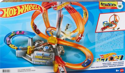 Hot Wheels Набор трасс Spin Storm CDL45 Моторизованный ускоритель 1 литая машинка Импорт из Японии Оригинальный Нераспечатанный