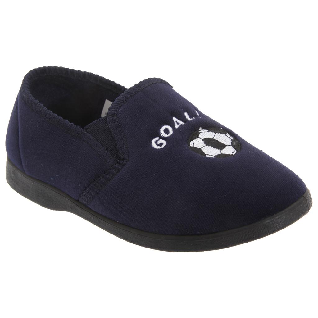 Zedzzz Kids Boys Midfield Twin Gusset Football Slippers