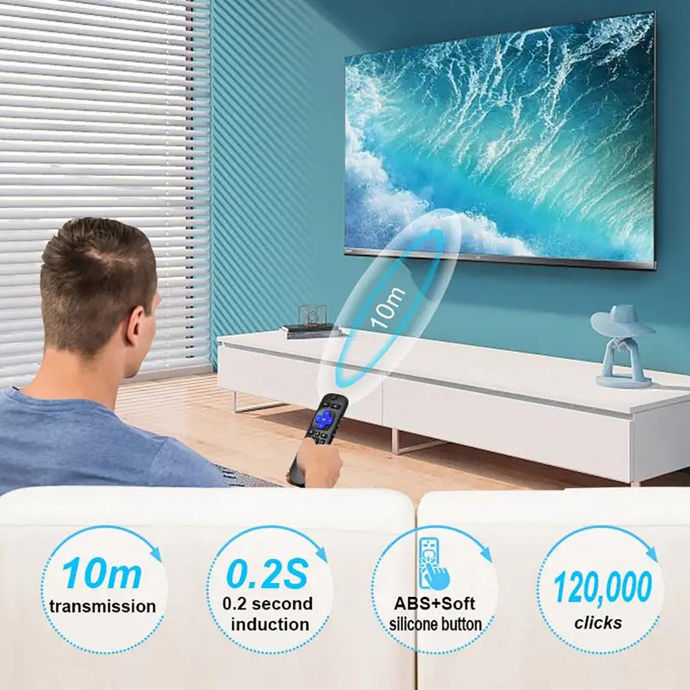 Universal Remote Control for Roku TV Infrared Controller for TCL /Hisense /Insignia /Element/Westinghouse /Hitachi with 8 Hot Keys