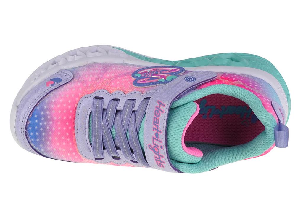 Skechers Мигающие сердечки, для разноцветных кроссовок для девочки