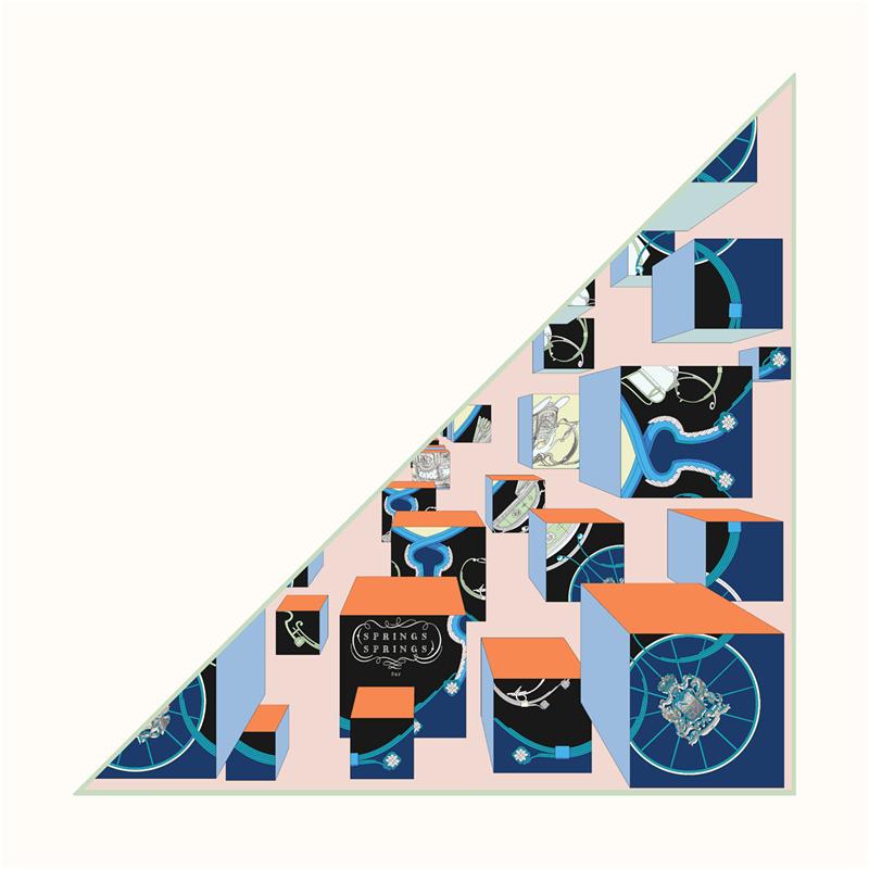 POBING Silk Scarf Women Geometric Triangle Scarves Head Echarpes Silk Foulards Femme Wraps Beach Shawls Bandana Lady Hijabs