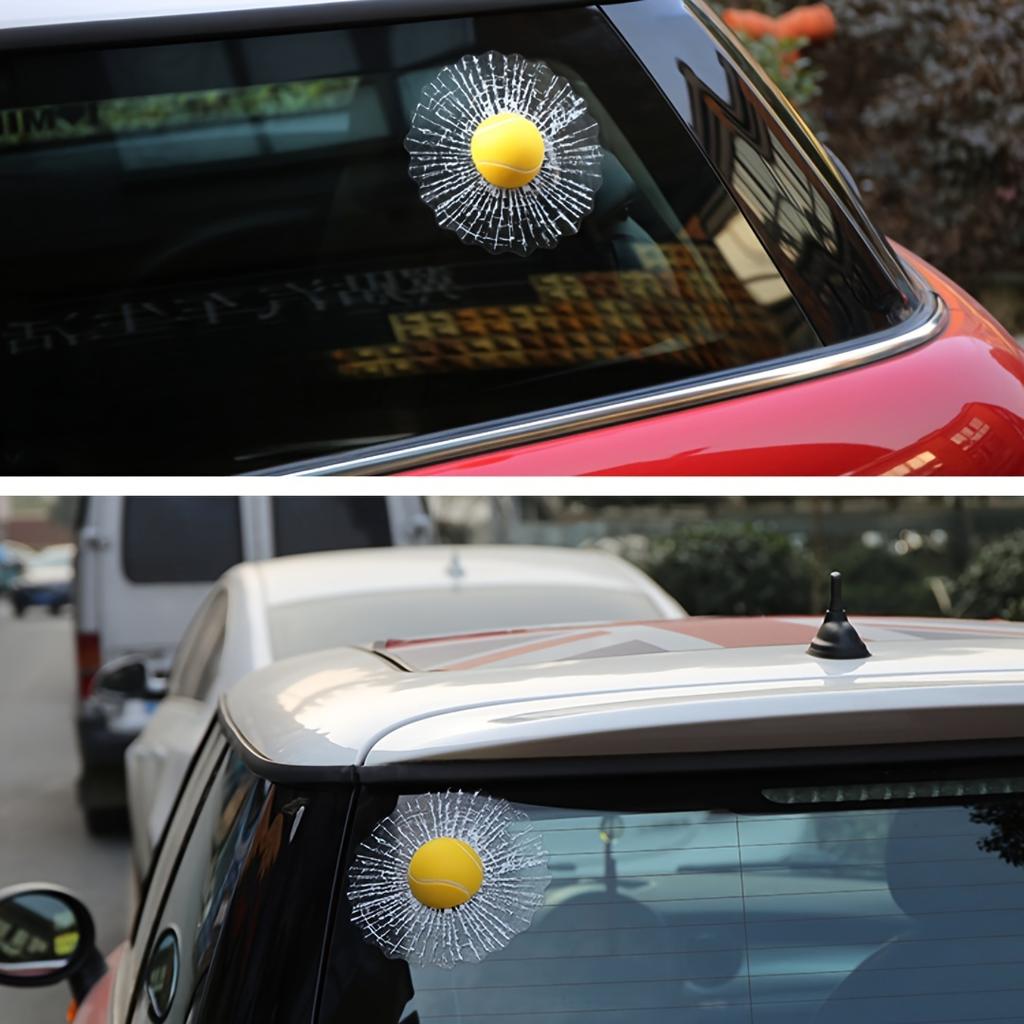 Tennis Car Stickers Creative Stickers, Personalized Baseball Golf, Rear Window Decorative Windshield Car Stickers, Three-dimensional Trend Stickers