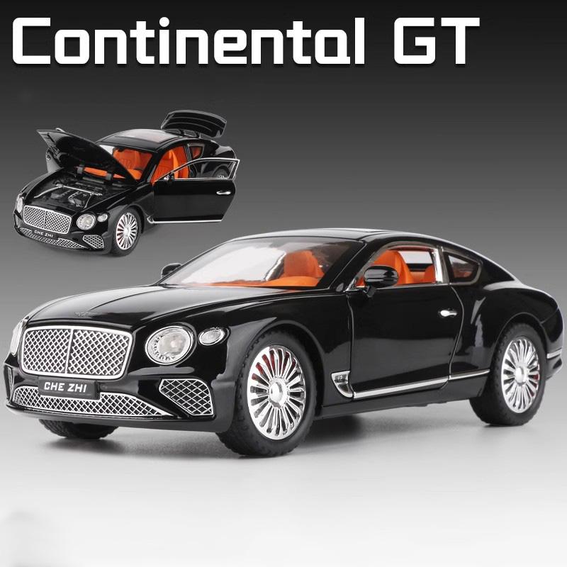 1:Масштаб 24 Континентальный GT Сплав Модель Автомобиля Игрушка Оттяни Назад Литье под Давлением Металл Спортивные Автомобили Модели Симуляция Звук Свет Коллекция Подарки