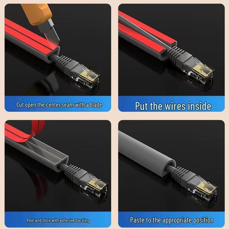 Самоклеящийся ПВХ кабель-канал: Невидимый, противоскользящий кабельный канал для накладной проводки