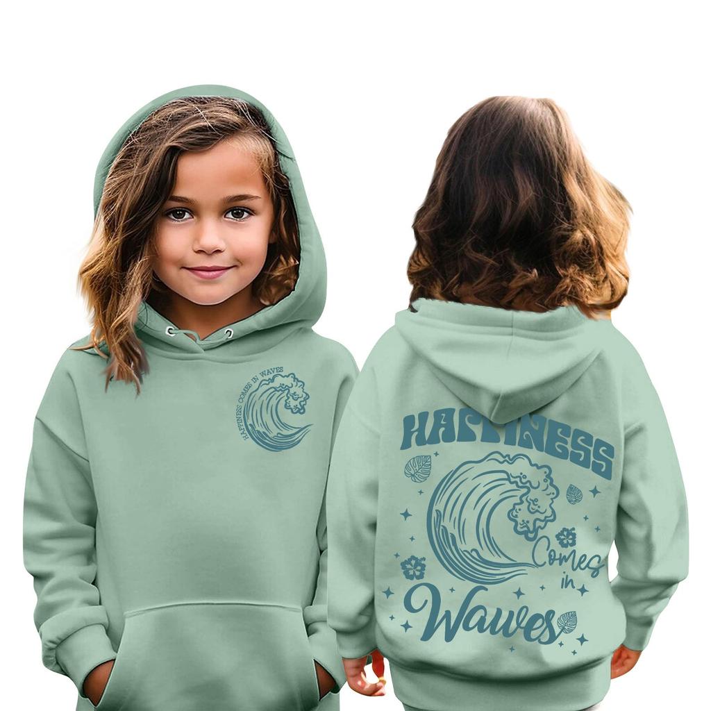 Детские толстовки, свободная спортивная рубашка с капюшоном и принтом, модная спортивная рубашка