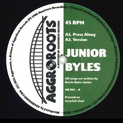 12-дюймовая пластинка JUNIOR BYLES - Press Along; Версия / Спасибо И P AR001 Aggroroots 2021 Германия Регги, Ска и Даб