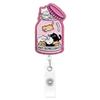 1pc acrylic cartoon flash easy-to-pull buckle rotating ID buckle Staff telescopic badge