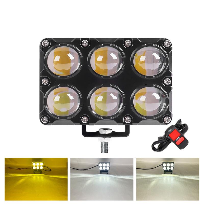 6/8/10 Линза Дополнительный Мотоциклетный Прожектор Рабочие Противотуманные Фары Лампочка Прожектор Фара Дополнительный Электрический Прожектор Для Вождения 12 В