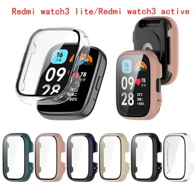 Стекло + защитный чехол для Redmi Watch3 Lite/Redmi Watch3 Active, универсальный бампер