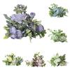 Artificial Flower Eco-friendly Anti-fade Plastic Simulation Silk Rose Flower for Household