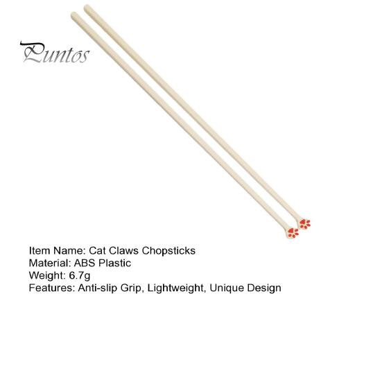 1 пара палочек для еды «кошачий коготь», нескользящие, легкие палочки для суши и лапши, многоразовые, безопасные для еды палочки для еды для любителей кошек и в качестве подарков