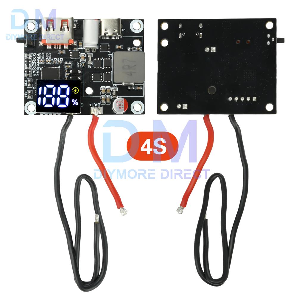 65 В Модуль Power Bank 3S/4S/5S/6S Двунаправленная Быстрая Зарядка DIY Плата с Двойным Интерфейсом Type-C USB-A