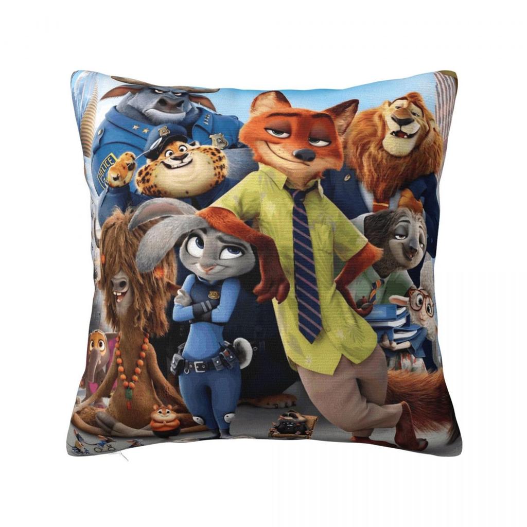 Наволочка с анимационным персонажем Зверополиса для дивана, кровати, автокресла, для теплого домашнего декора с принтом, наволочка из дышащего материала