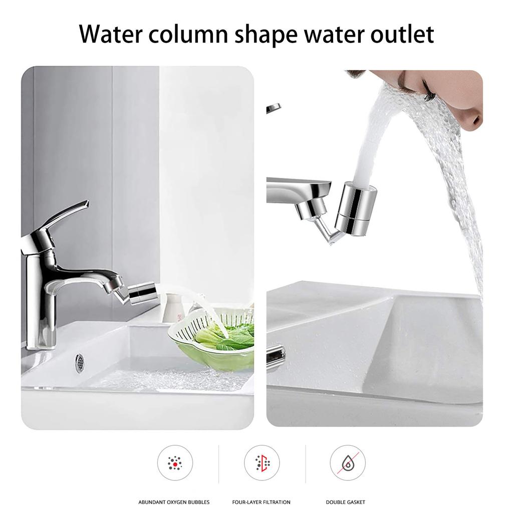 720° Rotation Universal Splash-proof Swivel Water Saving Faucet Bathroom Filter Foamer Aerators Movable Kitchen Tap Tool