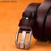 Men's Alloy Pin Buckle Leather Belt Business Casual Versatile Retro Belt Simple Sports Pants Belt