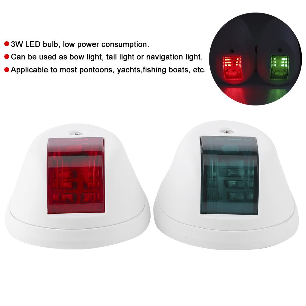 DC12V24V 3W LED Navigation Light Signal Lamp IP66 Waterproof for Marine Boat YachtWhite