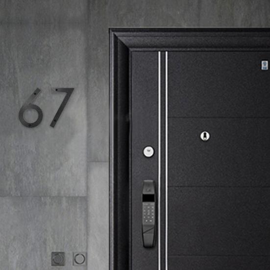 Черные номера домов, буквы с номерами дверей для наружных вывесок, простая установка, пластиковые матовые цифры, буквы, знак для почтового ящика домашнего адреса