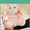 Очаровательная плюшевая кукла-кролик в милом цветочном платье, идеально подходящая для подарков на день рождения девочкам