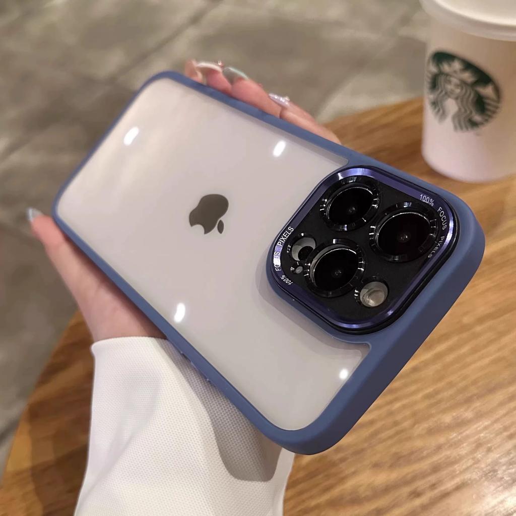 Подходит для Apple 17 Премиальный Металлический Объектив Полностью Покрывающий Чехол для Мобильного Телефона iPhone16promax Прозрачный Защитный Чехол с Защитой от Протечек
