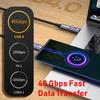 USB 4.0 100 Вт Металлический Type C Адаптер OTG 40 Гбит/с Быстрая передача данных Планшет USB-C Зарядный Конвертер Для Телефона MacBook Air Pro Ноутбука