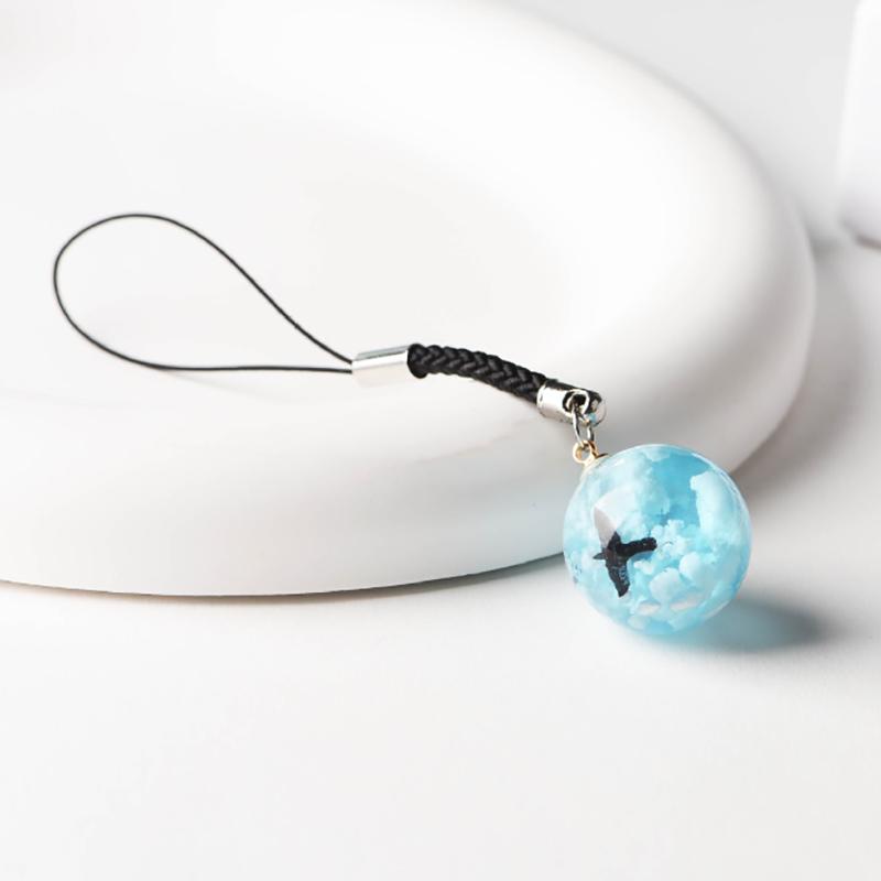 Зеленый счастливый четырехлистный клевер брелок креативный сухой цветок стеклянный кулон телефон шнурок автомобильный ключ украшения аксессуары подарки для девочек