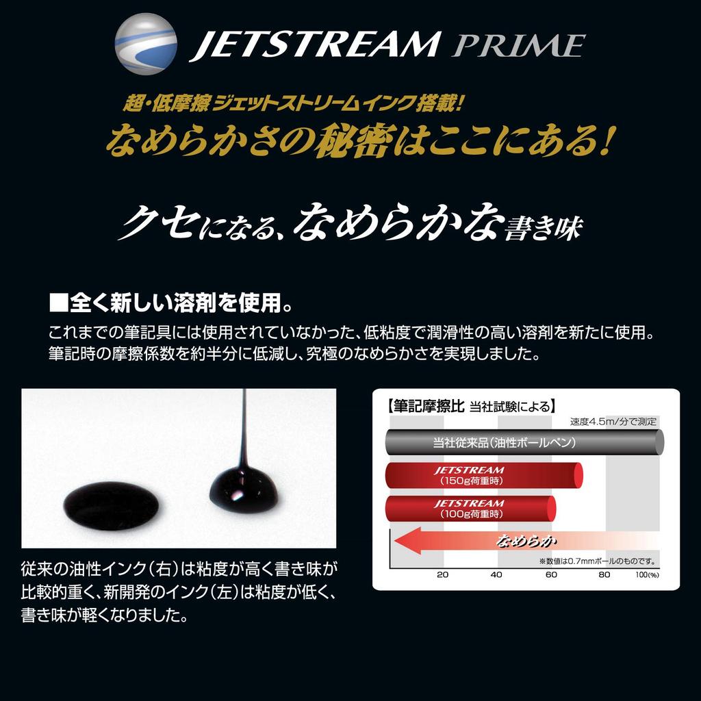 Шариковая ручка Mitsubishi Pencil Jetstream Prime, вращающаяся, яркая, легкая, на масляной основе, выдвижная, 0,38 мм, синяя, писать, SXK300038B.33
