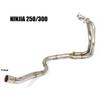 Slip On For Kawasaki Ninja 250/300 Z250/300 2012 - 2017 Motorcycle Exhaust 51MM Stainless Front Link Pipe Escape Moto Muffler