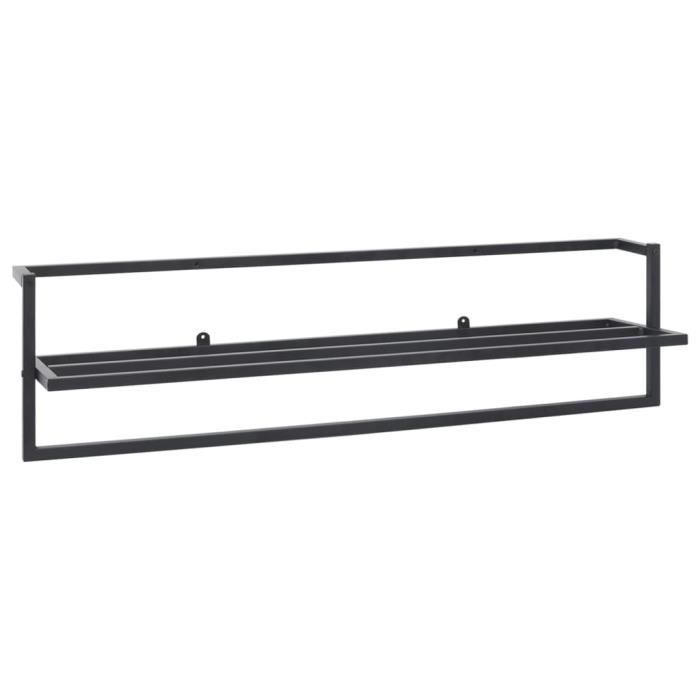 VidaXL Towel Rack Black 95x25x22 Cm Iron