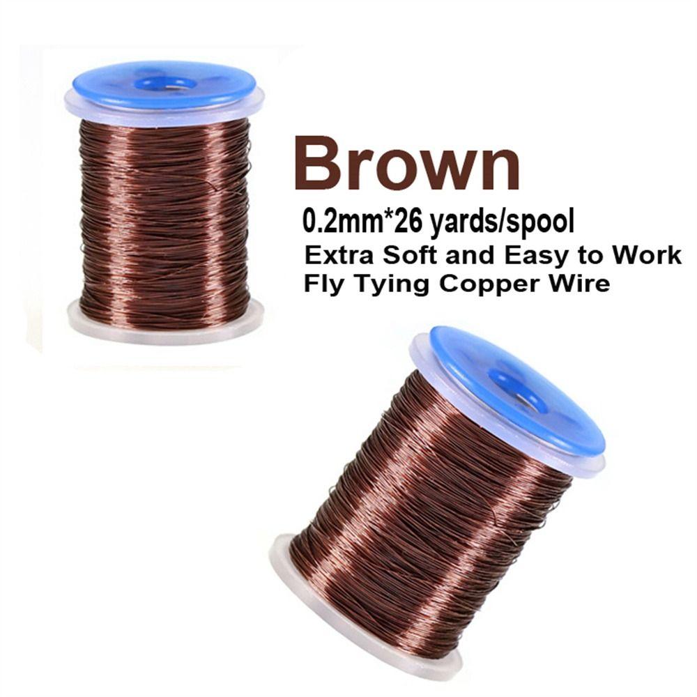 0.2mm Fly Tying Thread Body Ribbing Nymph Thread Fishing Tackle Fly Tying Copper Wire Midge Larve