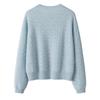 Pure Cashmere Round Neck Drop Shoulder Sweater - Thick, Loose, Slimming, Long Sleeve - Women's Versatile Autumn/Winter Knitwear