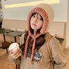 Корейская версия новой осенне-зимней шапки для женщин, милая и модная вязаная шерстяная шапка для зимы, теплая шапка с защитой ушей для студентов, шапка-мешок